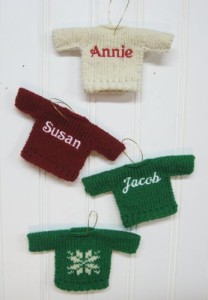 embroidered sweater ornaments