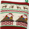 santa and reindeer on christmas stocking