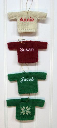 embroidered personalized ornaments