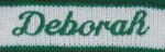 Script style embroidery