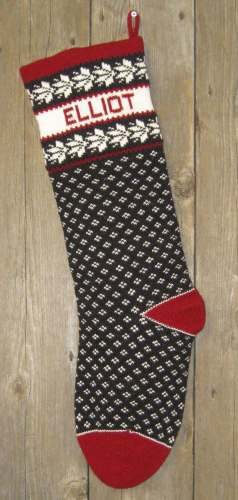 Nordic Style Sprig Design Christmas Stocking