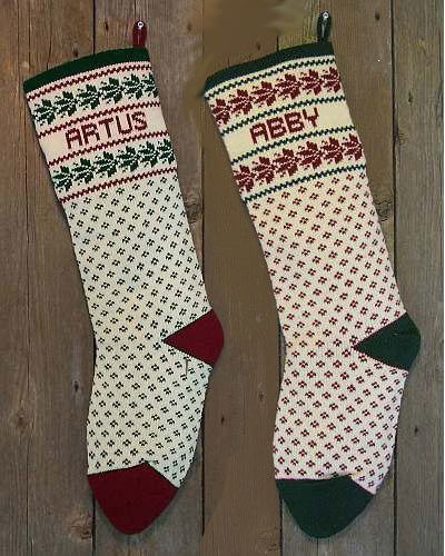Sprig Nordic Christmas Stockings
