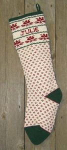 Nordic Style Tulip Design Wool Knit Christmas Stocking