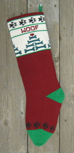 Dog Stocking in Cranberry