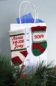 personalized Christmas stocking ornament