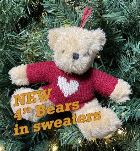 4" bears in sweaters